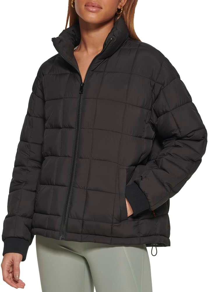 51xm3O6crdL._AC_SL1000_.jpg Women Box Quilted Puffer Jacket - 图片 1