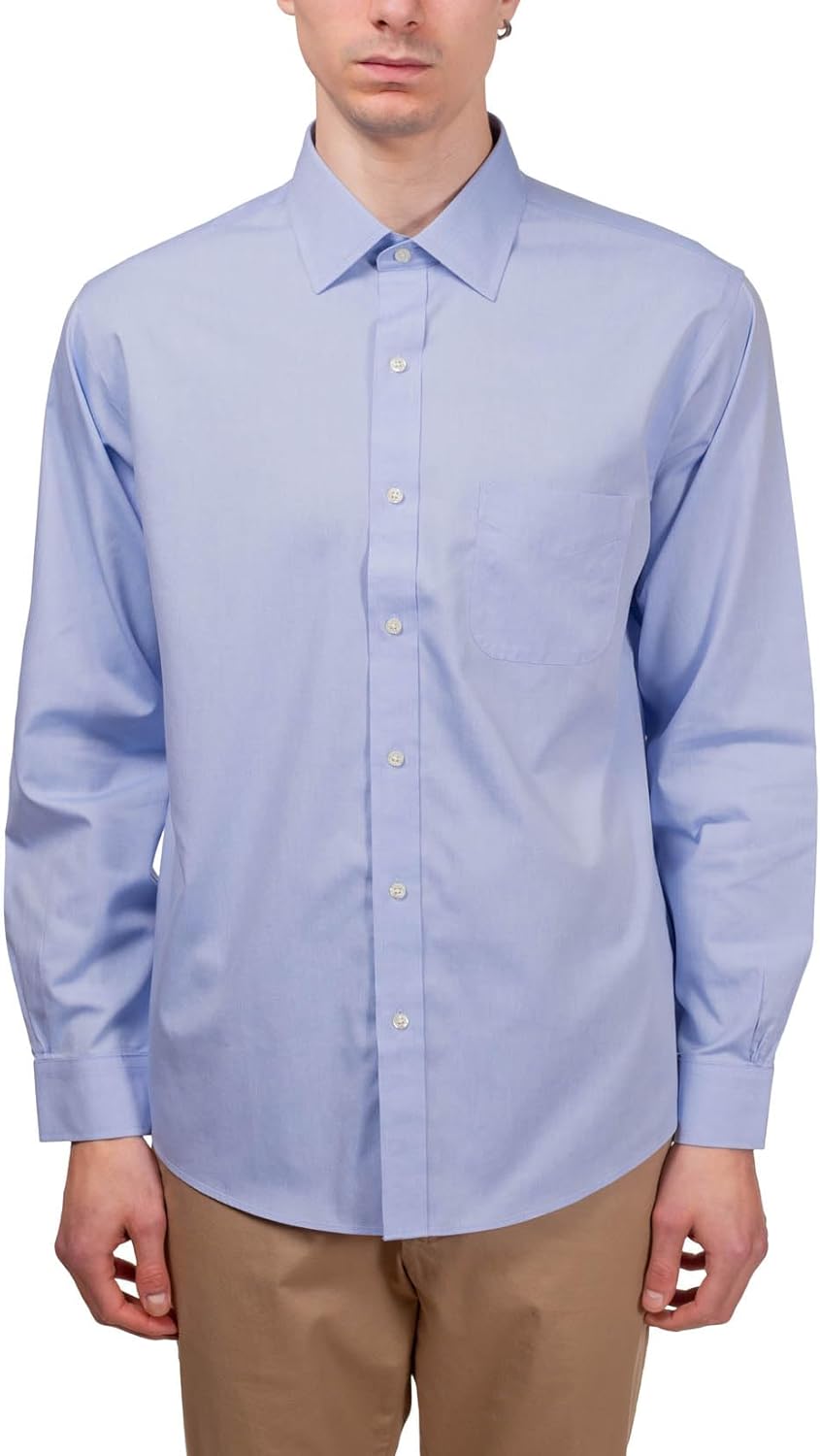 610p7VPO50L._AC_SL1500_.jpg Men Non-Iron Button Down Pinpoint Regular Dress Shirt - 图片 1