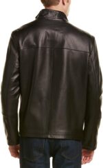 Men's Smooth Leather Moto Jacket - 图片 2