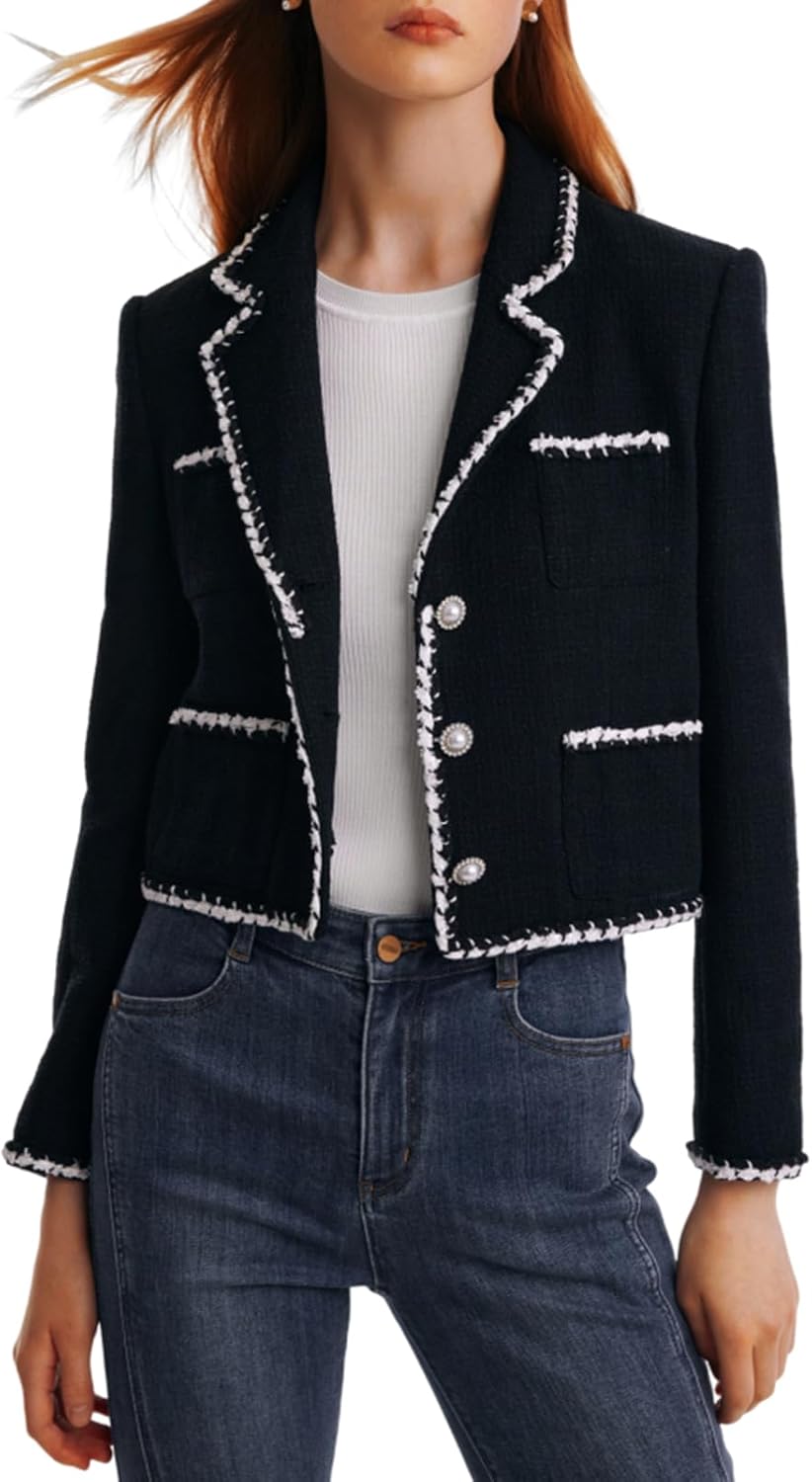 61iRC-RPveL._AC_SL1500_.jpg Womens Casual Blazers Long Sve Work Office Open Front Suit Jacket Business Blazer - 图片 1