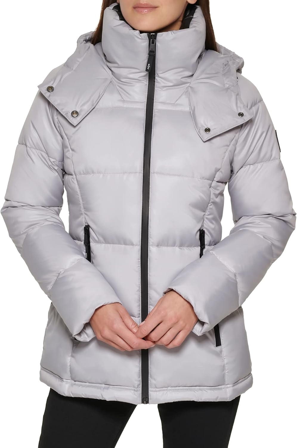 61nz29bgClL._AC_SL1500_.jpg Women Heavy Weight Stand Collar Down Puffer Jacket - 图片 1