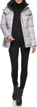 Women Heavy Weight Stand Collar Down Puffer Jacket - 图片 2