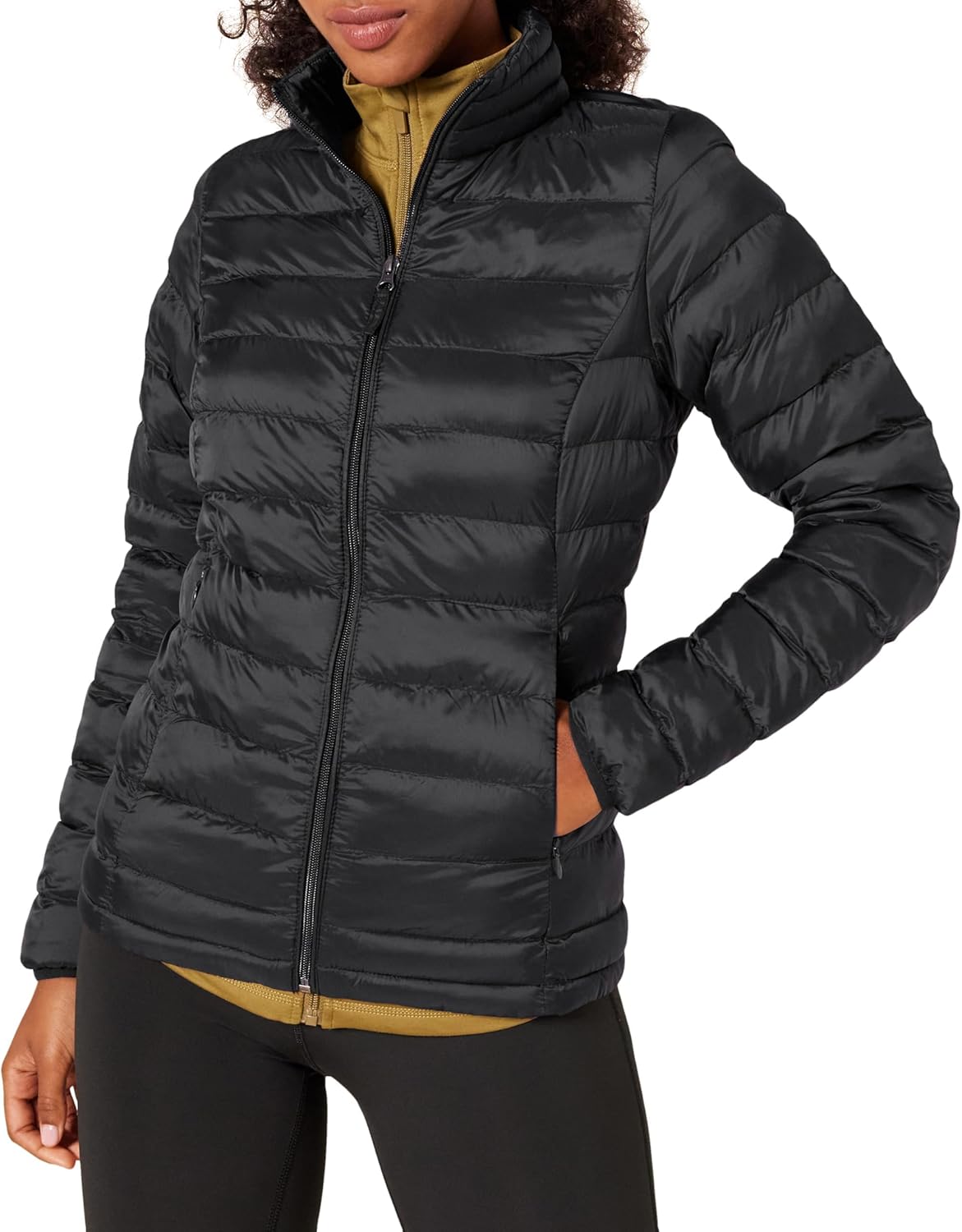 71COVlkiXGL._AC_SL1500_.jpg Women Lightweight Long-Sleeve Water-Resistant Packable Puffer Jacket (Available in Plus Size) - 图片 1