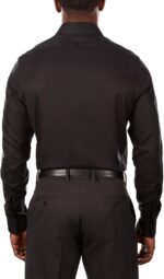 Men Slim Fit Non Iron Stretch Solid Dress Shirt - 图片 2