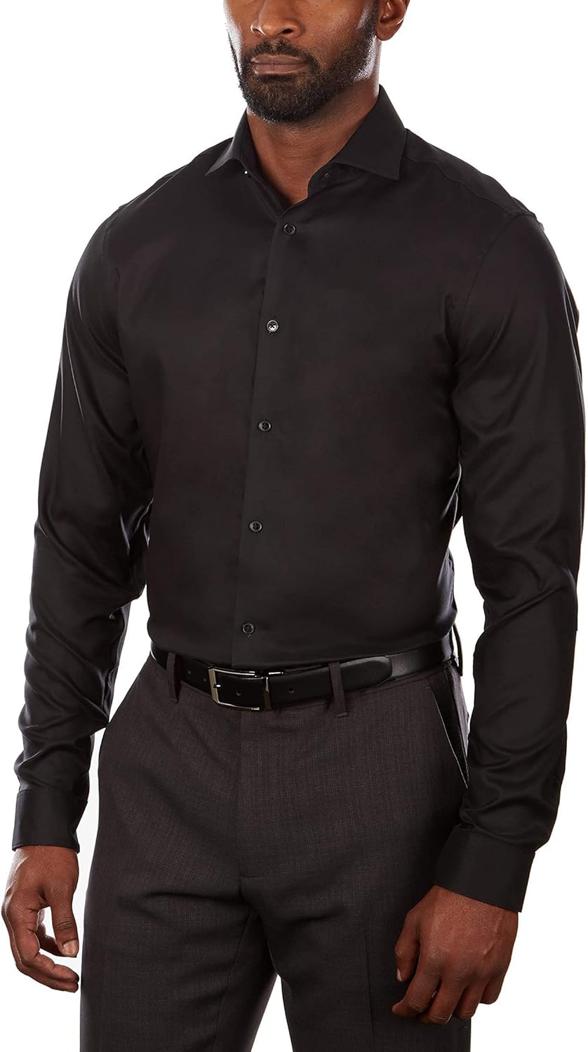 71Mlby3LZOL._AC_SL1500_.jpg Men Slim Fit Non Iron Stretch Solid Dress Shirt - 图片 1