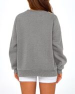 Womens Oversized Sweatshirts  Casual Fall Crew Neck Color Block Long Sleeve Loose Pullover Top Y2K Clothes - 图片 2