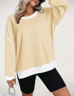 Women Crewneck Sweatshirts Pullover Tops Long Sleeve Shirts Loose Fit Tops Casual Fall Outfits Y2K Clothes - 图片 2