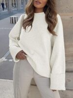 Women's Oversized Sweaters  Long Sleeve Fuzzy Knit Casual Chunky Pullover Sweater Fall Outfits Clothes - 图片 2