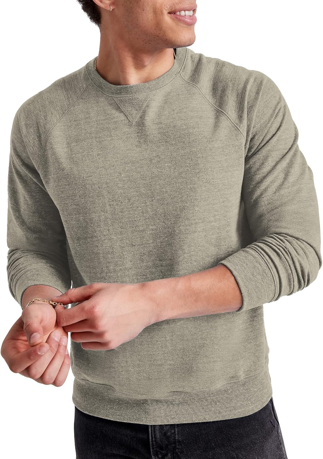 81QQ0WLbaKL._AC_SL1500_.jpg Men's Men's Crewneck Sweatshirt, Tri-Blend French Terry - 图片 1