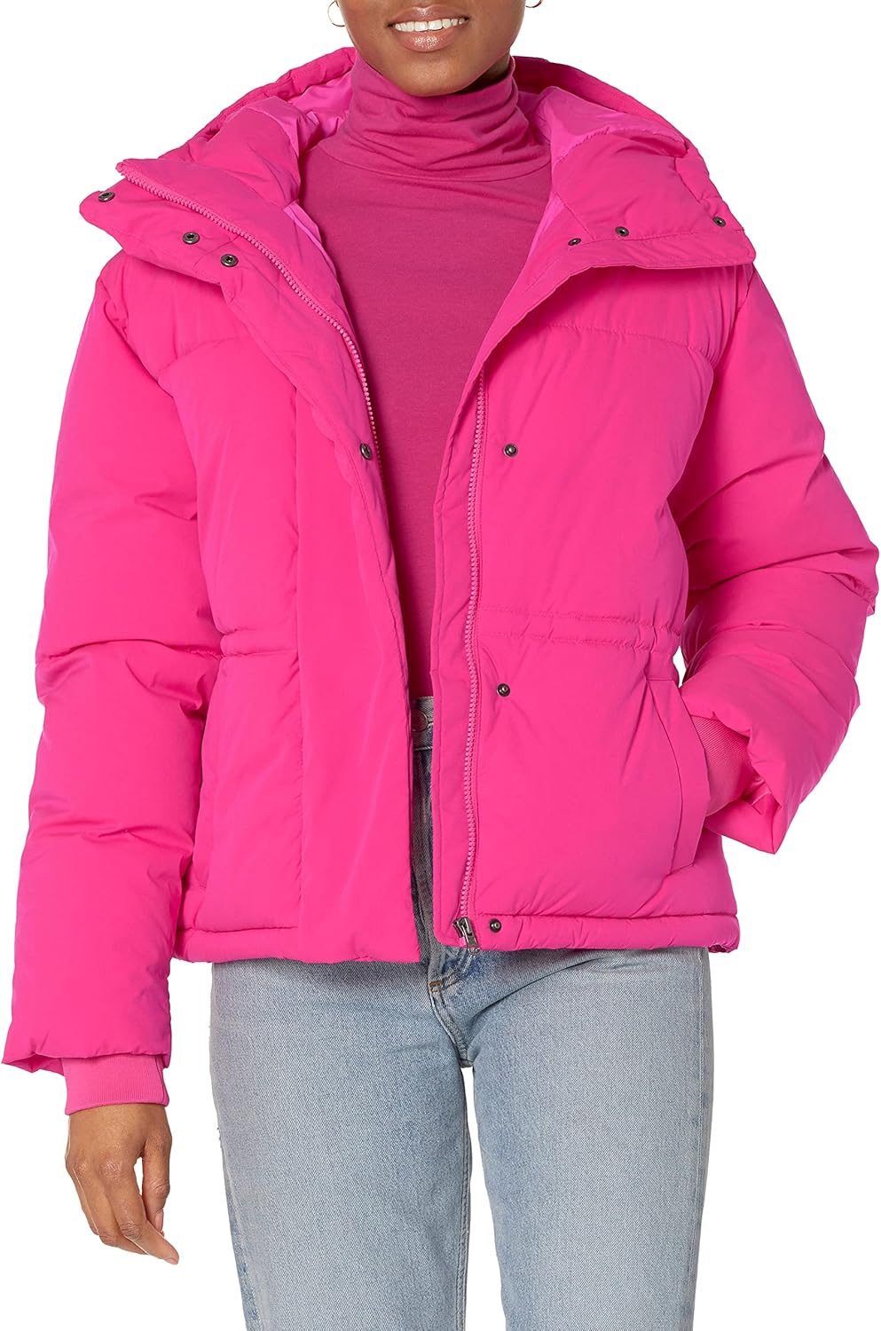 81dDFNwbh6L._AC_SL1500_.jpg Women's Short Waisted Puffer Jacket (Available in Plus Size) - 图片 1