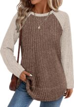 Long Sleeve Shirts for Women Fall Sweaters  Lightweight Casual Tunic Tops Loose Fit Winter Clothing S-2XL
